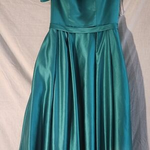 JJs House Teal Satin Dress